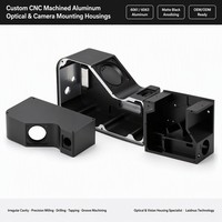 Carcasa de Montaje de Aleación de Aluminio Anodizado Negro Mate, Mecanizada por CNC Personalizada, para Cámara de Instrumentos Ópticos de Visión Artificial