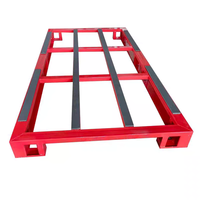 Palette en acier empilable pour panneaux solaires à charge lourde, palette métallique réutilisable pour la manutention des panneaux photovoltaïques en usine et en entrepôt