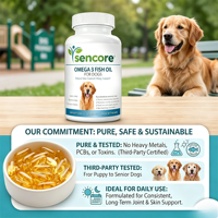 Complément alimentaire éco-responsable sans céréales pour la santé canine : soutien urinaire, probiotiques, antioxydants, huile de poisson oméga 3 en gélules pour le soin des animaux de compagnie