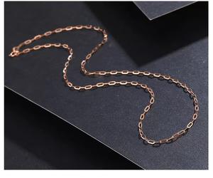 Collar de Cadena de Eslabones Tipo Clip de Papel en Oro Amarillo AU750 de Lerca, Ajustable, Regalo para Mujer, Joyería al por Mayor - Product Image 4