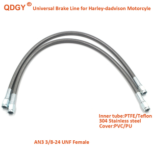 Tuyau de frein tressé universel sur mesure de haute qualité en acier inoxydable avec extrémité AN3 pour <span class=keywords><strong>moto</strong></span> Harley Davidson - Product Image 5