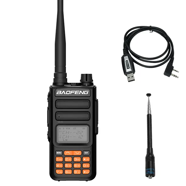 Walkie talkie baofeng banda dupla, receptor de mão ham th15s fm vhf uhf, transmissor de duas vias, airband TH-15S