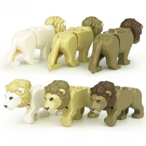 Mattoncini da Costruzione <span class=keywords><strong>Leone</strong></span> Bianco, Sabbia e Giallo Argilla, Accessori MOC N.76919, Giocattolo Costruibile Animale della Prateria - Product Image 1