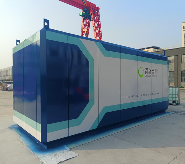 30-100m3/d Carbon Steel Wastewater Treatment Equipment Container Sewage Treatment Plant with PLC & Pump for Hotel and Home Use