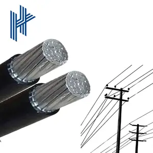 XLPE Insulation Aluminum Aerial Bundled Cable ABC 2x35mm2 LV Cable Overhead Lines