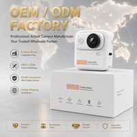 Caméra d'action vidéo Thumb 4K30fps 20MP Double caméra Grand angle 170° Contrôle via application Wi-Fi intégré Gyroscope 6 axes EIS Anti-tremblement Magnétique
