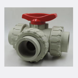 장착 패드 ISO5211 전기 액추에이터 pvc pph <span class=keywords><strong>3</strong></span> 웨이 유니온 볼 밸브 - Product Image 6