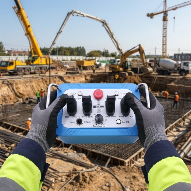 Industrial BD-002 4-Levers Prop DC 12-24V IP68 433MHz Valve Remote Controller for Truck Mounted Crane