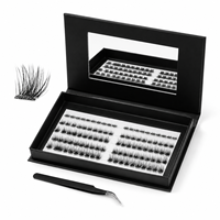 Cils en bande autocollants en gros sans colle, à presser, faits à la main, de haute qualité pour salons, vente au détail et maquilleurs