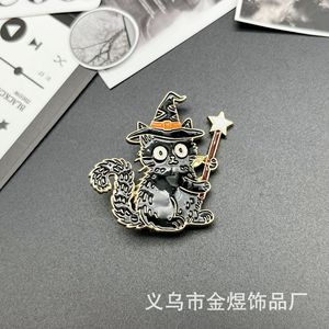 Animal Brooch Zinc Alloy Halloween Cat Bat Pumpkin <b>Skull</b> Badge For Clothing <b>Bag</b> Decoration Party Unisex - Product Image 4
