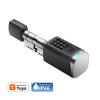 Cerradura de Cilindro con APP Tuya, Desbloqueo Remoto y Gestión, Compatible con Gateway BLE, Visualización de Registros de Desbloqueo, Funciona con Tuya Smart Home