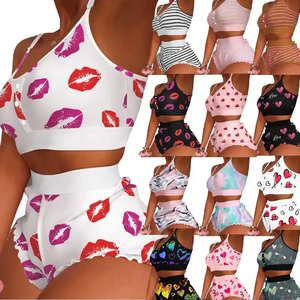 Da <span class=keywords><strong>donna</strong></span> Sexy <span class=keywords><strong>Homewear</strong></span> pigiama Suit senza maniche top a vita alta Shorts vestito da <span class=keywords><strong>donna</strong></span> Sexy biancheria intima all'ingrosso - Product Image 1