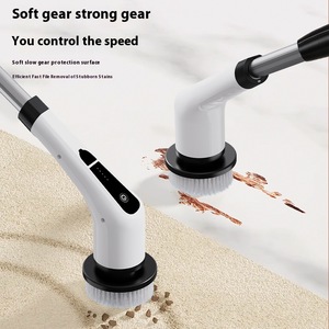 Cepillos de limpieza eléctricos al por mayor con mango extensible para baño, cepillos giratorios inalámbricos para limpieza - Product Image 3