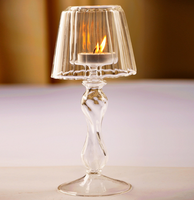 Europäische transparente Glas tisch lampe Kerzenhalter Hochzeit nach Hause kreative Ornamente Kerzen Gläser