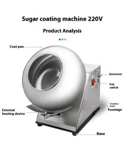 เครื่องเคลือบเม็ดยา ODIN 220V พร้อมระบบอบแห้งและขัดเงา สำหรับถั่วเหลือง ข้าวโพด ข้าวสาลี ถั่ว แป้ง ผลไม้ น้ำตาล เคลือบฟิล์ม - Product Image 3