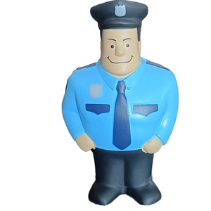 Antistress a Forma di Poliziotto in Schiuma PU con Logo Personalizzato, Pallina Antistress per Ufficiali di Polizia - Product Image 2