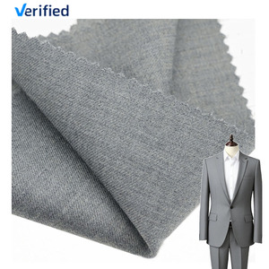 Cổ Điển 50W 50P Merino Len Twill Vải Tất Cả Các Mùa Cho Giản Dị Trang Phục Chính Thức Loại Sợi Worsted Dệt Kỹ Thuật Nhuộm Cho Áo Khoác - Product Image 1