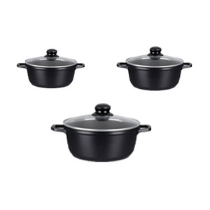 <span class=keywords><strong>Aluminium</strong></span> moulé sous pression 20cm 24cm 28cm 32cm Revêtement <span class=keywords><strong>en</strong></span> granit Wok Pot Casserole peu profonde - Product Image 5