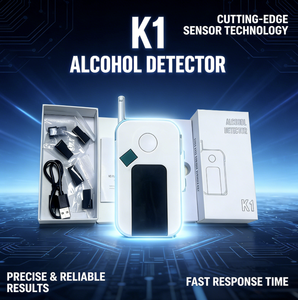Alcootest rechargeable AECTEC K1 avec capteur de cellule à combustible et détection d'<span class=keywords><strong>alcool</strong></span> haute résolution pour usage professionnel et personnel - Product Image 1