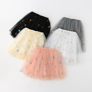 OA 60 Días OEM ODM OBM Vestido Tutú para Niña con Bordado de Estrellas, Falda Tutú para Niñas, Nuevo Diseño, Falda de Niña de las Flores, Falda Tutú para Niñas - Product Image 1