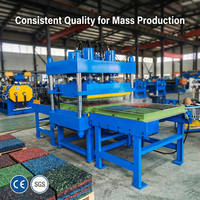 Presse à carreaux en caoutchouc pour granulés recyclés, ligne de production industrielle de moulage par vulcanisation hydraulique