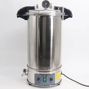 Autoclave portátil de acero inoxidable completo de 18L, esterilizador de instrumentos veterinarios de vapor a presión de apertura rápida para perros, <span class=keywords><strong>precio</strong></span> de fábrica - Product Image 3