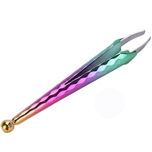 Pinzas para Cejas de Acero Inoxidable Hechas en Fábrica con Punta Inclinada, Diseño Profesional, Punta Puntiaguda y Estilo Moderno - Product Image 2