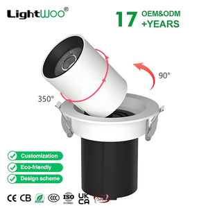 ไฟสปอตไลท์แบบปรับมุมได้ ดีไซน์ทันสมัย ยืดหดและหมุนได้ ใช้หลอด LED เหมาะสำหรับร้านขายเครื่องประดับ โรงแรม ผนังตกแต่ง  โคมไฟอะลูมิเนียม - Product Image 4