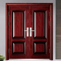 Puerta de Entrada de Acero de Seguridad Antirrobo con Relieve Clásico y Acabado Moderno para Uso Interior en Casa de Campo o Villa