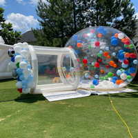 Château gonflable commercial blanc en forme de bulle, dôme gonflable pour enfants, idéal pour les fêtes en plein air