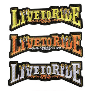 Appliques brodées « Live to Ride » pour veste <span class=keywords><strong>Harley</strong></span> Rider, patchs pour vêtements de moto - Product Image 1