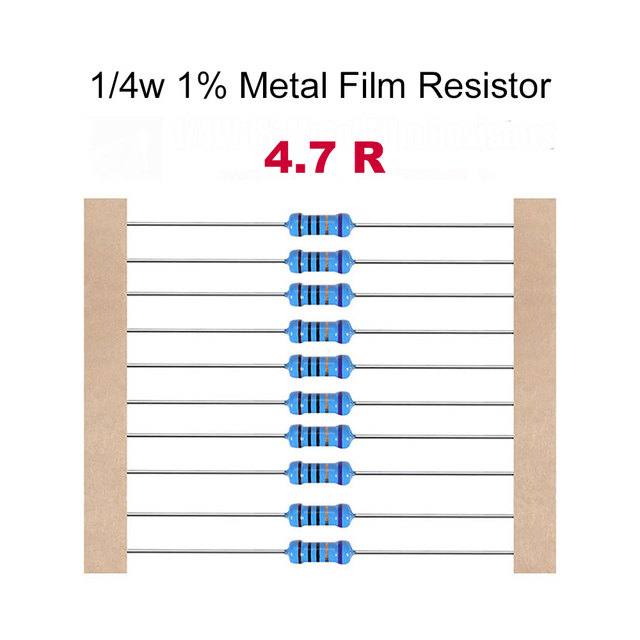5000pcs/Box 4.7R Metal Film Resistor 1/4W 1R~10M Resistance 1%  Resistors for DIY Projects and Experiments