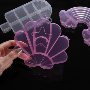 Boîte de rangement rose en plastique pour bijoux, avec motifs de cœur et de pomme, pour perles et accessoires, capacité de 1 à 3 L - Product Image 1