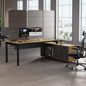 Factory Executive Wooden Desk Modern Design <b>Computer</b> Modular Commercial Office Building 4 6 Person <b>Workstation</b> Tables - Product Image 1