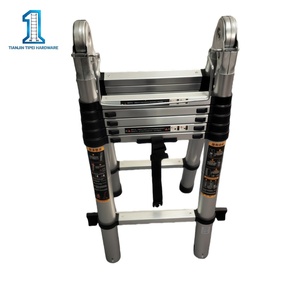 Scala Telescopica Pieghevole in Alluminio Moderna con 5 Gradini <span class=keywords><strong>e</strong></span> Capacità di Carico di 150kg per Uso in Appartamento, Design Minimalista - Product Image 1