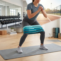Kit d'entraînement de luxe pour la maison : Tapis d'exercice en PVC, poids de tonification et collection de bandes élastiques flexibles pour l'athlétisme quotidien