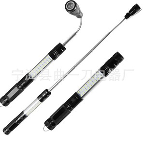 Luz magnética LED telescópica expandible, linterna, herramienta de reparación automotriz, aleación de aluminio, funciona con batería - Product Image 1