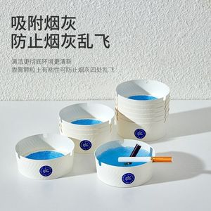 Cendrier jetable en mousse Hua Ruo, 25 pièces, rond, en plastique, pour usage domestique - Product Image 3