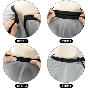 Tablier de salon professionnel personnalisé avec logo, en polyester imperméable, anti-décoloration, pour <span class=keywords><strong>coiffeur</strong></span>, cape de coiffure avec trous pour les bras - Product Image 5