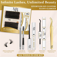 Kit de cils en grappe en gros, extensions de cils segmentées, kit de cils en grappe personnalisé, fournisseur d'extensions de cils en grappe DIY en cachemire