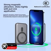 Batterie externe portable magnétique sans fil à charge rapide 10000 mAh avec logo personnalisé pour téléphone iPhone Powerbank Magnetico