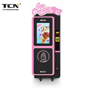 TCN ไอศครีมเครื่องหยอดเหรียญหุ่นยนต์ราคาซอฟท์ไอศครีมเครื่องหยอดเหรียญสำหรับขาย