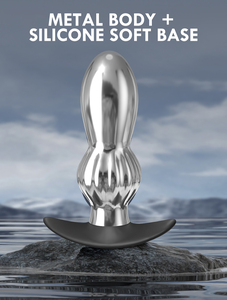 Bouchon <span class=keywords><strong>anal</strong></span> vibrant en métal charge magnétique cour arrière expansion du point G masseur de prostate masculin masturbation produits pour adultes - Product Image 5