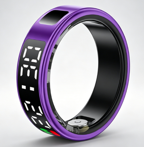 Smart <b>Ring</b> Display Screen Touch Control Heart Rate Monitor Step Counter Sleep Activity Tracker Remote Video Control - Product Image 3