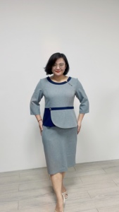 Vestido de Talla Grande para Mujer, Tejido de Sarga de Alta Costura, Vestido Elegante para el Trabajo, para Damas - Product Image 4