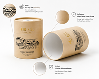 Tube Cylindrique en Papier Kraft pour Emballage Cadeau de Luxe pour Vêtements et Textiles, Logo Personnalisé, Finition Mate, Fournisseur OEM en Gros