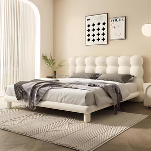 Modern Luxury Eco-friendly Durable 3-5 Star <b>Full</b> Hotel Bedroom <b>Sets</b> Double <b>Bed</b> Frame Commercial Use Customizable - Product Image 3