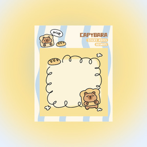 Note adesive della serie Capibara <span class=keywords><strong>e</strong></span> Post Note promozionali con Logo personalizzato serie di colori Note autoadesive facili Post Memo pad - Product Image 5