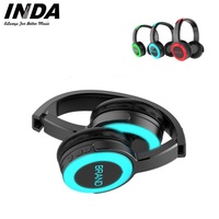 Casque hi-fi à 3 canaux pour Kit Disco silencieux, casque de fête silencieux avec métal Durable et bandeau lumineux LED
