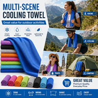 Serviette rafraîchissante personnalisée à motif floral intégral, design enroulable et portable, activée par l'eau, lavable en machine, tissu absorbant à motifs